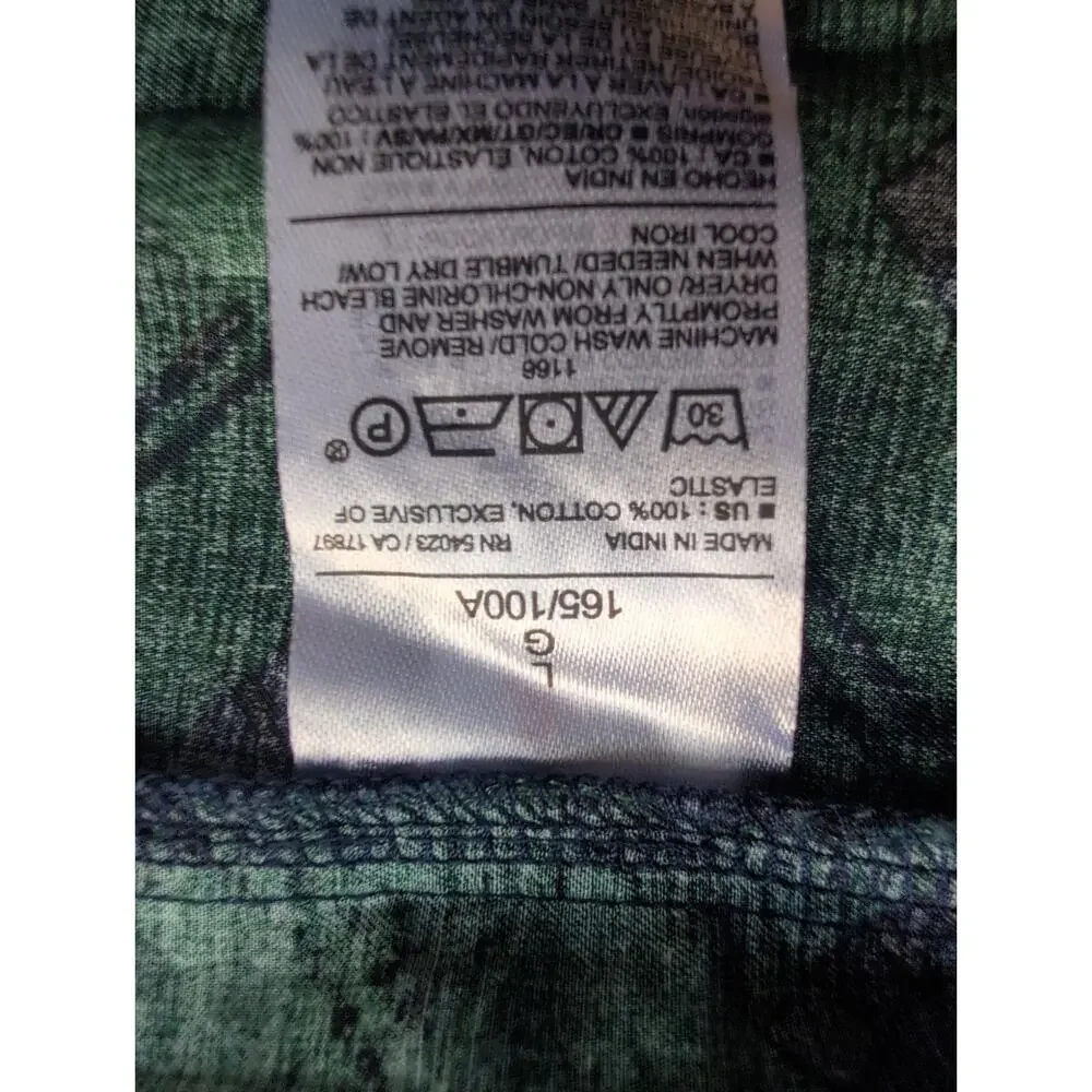 New Old Navy Plaid Peplum L Crop Puff Sleeve Green Blue Smocked Cottagecore